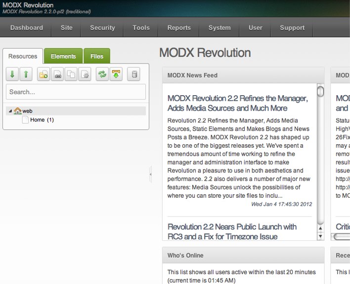 Установка modx revolution на компьютер